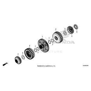 Gear, Primary Driven (81T) by Honda 22100-HL6-A01 OEM Hardware 22100-HL6-A01 Off Road Express Peach St