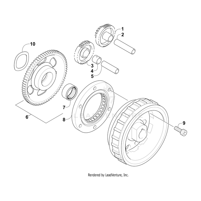 Gear,Starter Idler-58/14T-No.1 By Arctic Cat