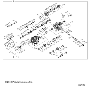 Gearcase Assembly by Polaris 1334263 OEM Hardware P1334263 Off Road Express Drop Ship