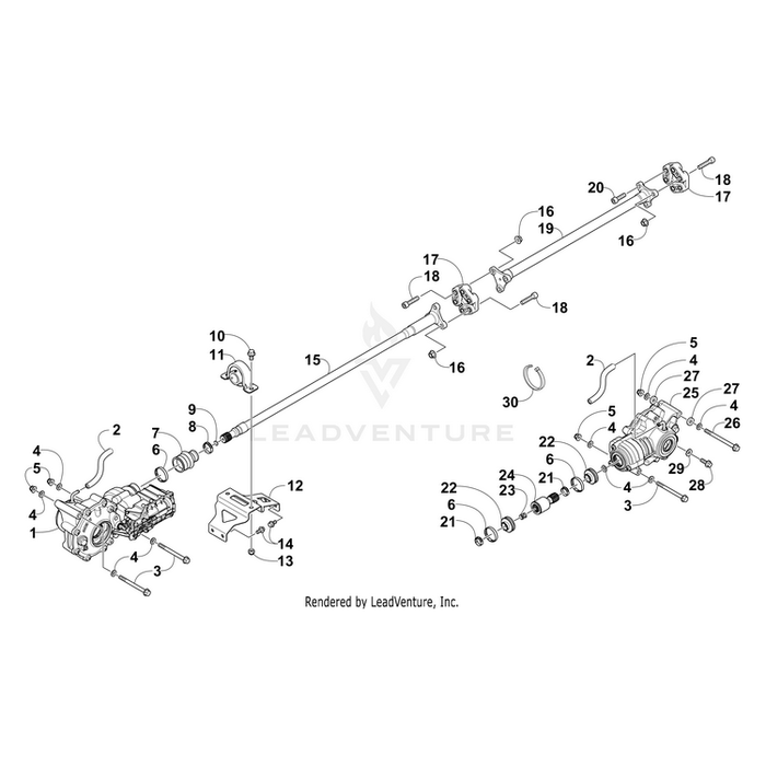 Gearcase,Rear-3.1 (Ptl) - Assembly By Arctic Cat