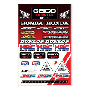 Geico Honda Hrc Decal Sheet Geico Honda Hrc Decal 12Mil By D'Cor 40-10-115 Decal Sheet 862-10115 Western Powersports