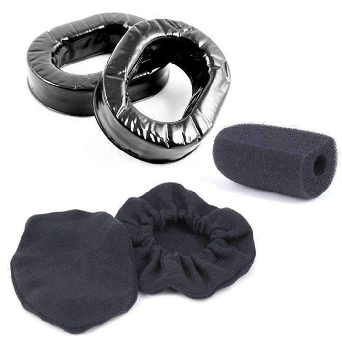 Gel Ear Seals Comfort Kit With Cloth Ear Covers & Mic Muff by Rugged Radios