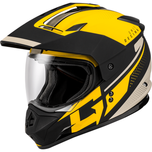 GM-11 Decima Helmet by GMAX A11161228 Full Face Helmet 72-72582X Western Powersports Matte Black/Yellow/Grey / 2X