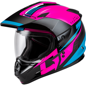 GM-11 Decima Helmet by GMAX A11161236 Full Face Helmet 72-7254L Western Powersports Black/Pink/Blue / LG