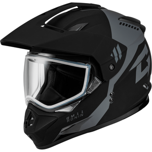 GM-11 Ronin Helmet by GMAX A1115818 Full Face Helmet 72-72642X Western Powersports Matte Black/Silver / 2X