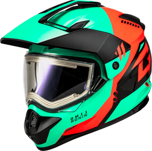 GM-11S Ronin Helmet W/Electric Shield by GMAX A41151178 Full Face Helmet 72-72752X Western Powersports Black/Aqua/Coral / 2X