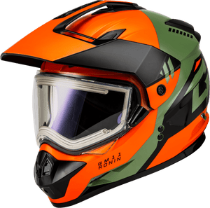 GM-11S Ronin Helmet W/Electric Shield by GMAX A41151188 Full Face Helmet 72-72812X Western Powersports Orange/Grey/Black / 2X