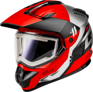 GM-11S Ronin Helmet W/Electric Shield by GMAX A4115158 Full Face Helmet 72-72772X Western Powersports Black/Red / 2X