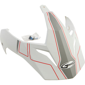 GM11D Helmet Visor Expedition by GMAX G011089 Helmet Shield 72-3962 Western Powersports Drop Ship White/Red