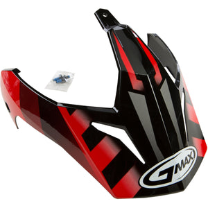 GM11D Helmet Visor Trekka by GMAX G011050 Helmet Shield 72-3730 Western Powersports Drop Ship Black/Red