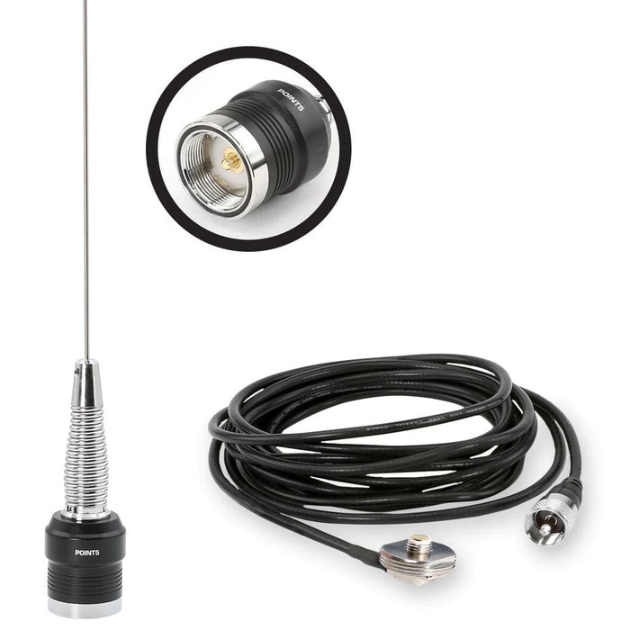 Gmrs / Uhf No Ground Plane (Ngp) Whip Antenna Kit & Nmo Mount by Rugged Radios