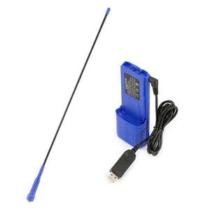 Go Further Bundle - For V3 And Rh5R Handheld Radios - Long Range Antenna , Xl Battery , And Usb Charging Cable by Rugged Radios GOFURTHER-BUNDLE 01039374005898 Rugged Radios