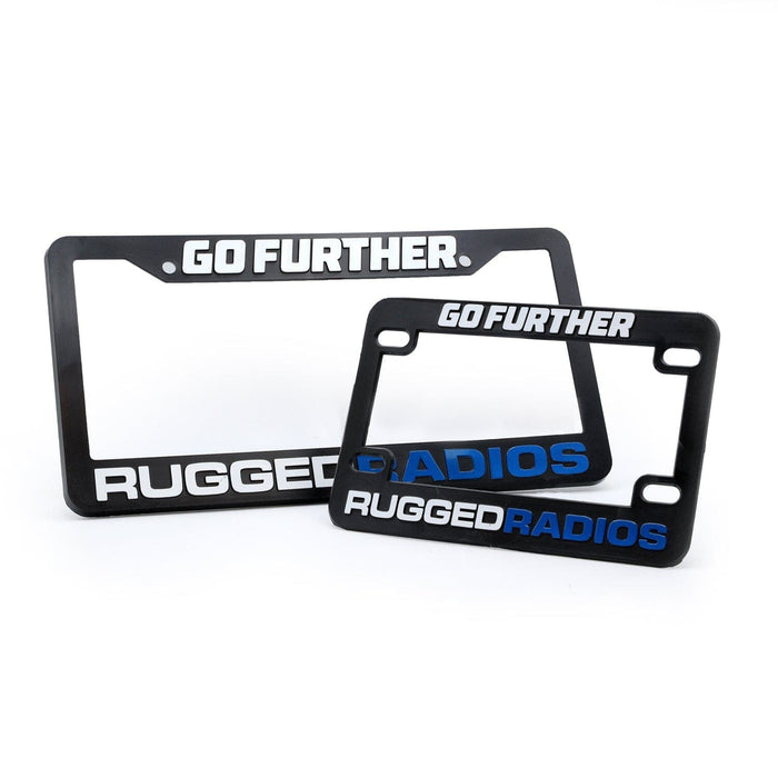 Go Further Rugged Radios License Plate Frames For Cars, Trucks, And Motorcycles by Rugged Radios
