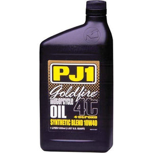 Goldfire Synthetic Blend Motor Oil 4T 10W-40 Liter by PJ1 9-32 Engine Oil Semi Synthetic 57-0933 Western Powersports
