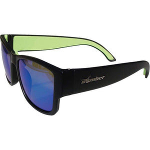 Gomer Bomb Floating Eyewear Matte Black W/Green Mirror by Bomber GM101-GM-GF Sunglasses 519-0029 Western Powersports