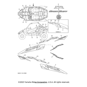 Graphic, 1 by Yamaha BAS-F17F1-00-00 OEM Hardware BAS-F17F1-00-00 Off Road Express