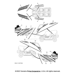 Graphic 1 by Yamaha BG4-F15D9-00-00 OEM Hardware BG4-F15D9-00-00 Off Road Express