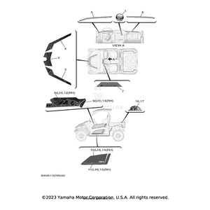 Graphic 10 by Yamaha BAR-F158D-10-00 OEM Hardware BAR-F158D-10-00 Off Road Express