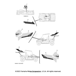 Graphic 3 by Yamaha BAN-F1599-10-00 OEM Hardware BAN-F1599-10-00 Off Road Express