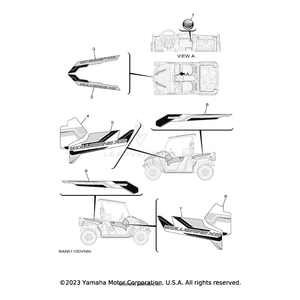 Graphic 3 by Yamaha BAN-F1599-20-00 OEM Hardware BAN-F1599-20-00 Off Road Express