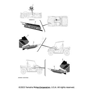 Graphic 3 by Yamaha BAN-F1599-30-00 OEM Hardware BAN-F1599-30-00 Off Road Express