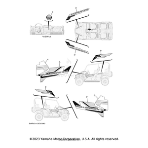 Graphic 3 by Yamaha BAR-F1599-20-00 OEM Hardware BAR-F1599-20-00 Off Road Express