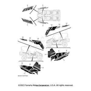 Graphic 3 by Yamaha BG4-F15F9-31-00 OEM Hardware BG4-F15F9-31-00 Off Road Express