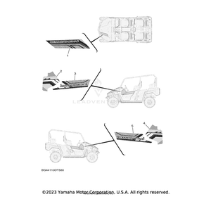 Graphic 3 by Yamaha BG4-F15F9-40-00 OEM Hardware BG4-F15F9-40-00 Off Road Express