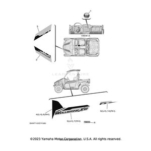 Graphic 3 (LH) by Yamaha BAN-F1599-B0-00 OEM Hardware BAN-F1599-B0-00 Off Road Express