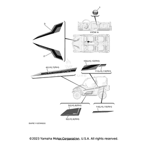 Graphic 4 by Yamaha BAR-F15A9-40-00 OEM Hardware BAR-F15A9-40-00 Off Road Express