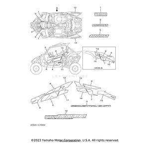 Graphic by Yamaha 2HC-F1788-10-00 OEM Hardware 2HC-F1788-10-00 Off Road Express