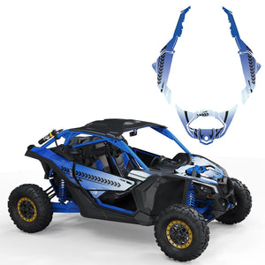 Graphic Decal For Can-Am Maverick X3 | Blue by Kemimoto B0301-00401 Decal Sheet B0301-00401 Kemimoto