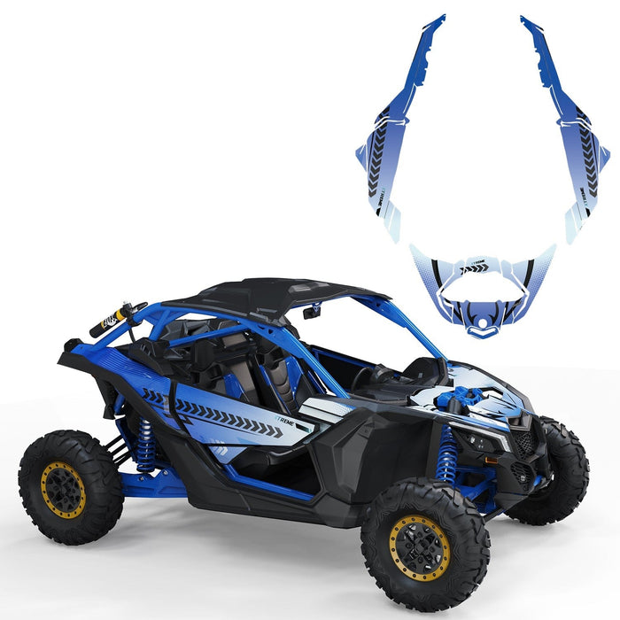 Graphic Decal For Can-Am Maverick X3 | Blue by Kemimoto