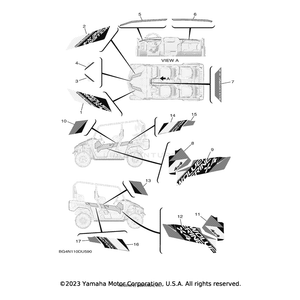 Graphic, Front by Yamaha BG4-F165E-30-00 OEM Hardware BG4-F165E-30-00 Off Road Express