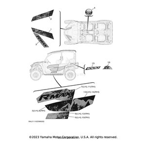 Graphic (LH) by Yamaha B4J-F1788-00-00 OEM Hardware B4J-F1788-00-00 Off Road Express