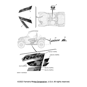 Graphic (LH) by Yamaha B4M-F1788-20-00 OEM Hardware B4M-F1788-20-00 Off Road Express