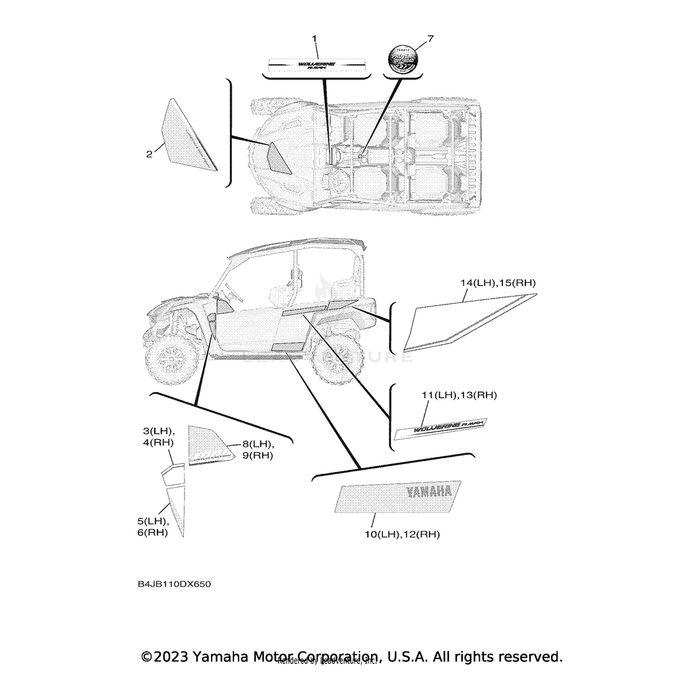 Graphic, Rear (LH) by Yamaha