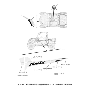 Graphic, Rear (LH) by Yamaha B4M-F165G-50-00 OEM Hardware B4M-F165G-50-00 Off Road Express