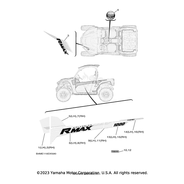 Graphic, Rear (LH) by Yamaha