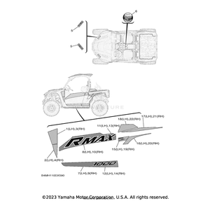 Graphic, Rear (LH) by Yamaha B4M-F165G-60-00 OEM Hardware B4M-F165G-60-00 Off Road Express