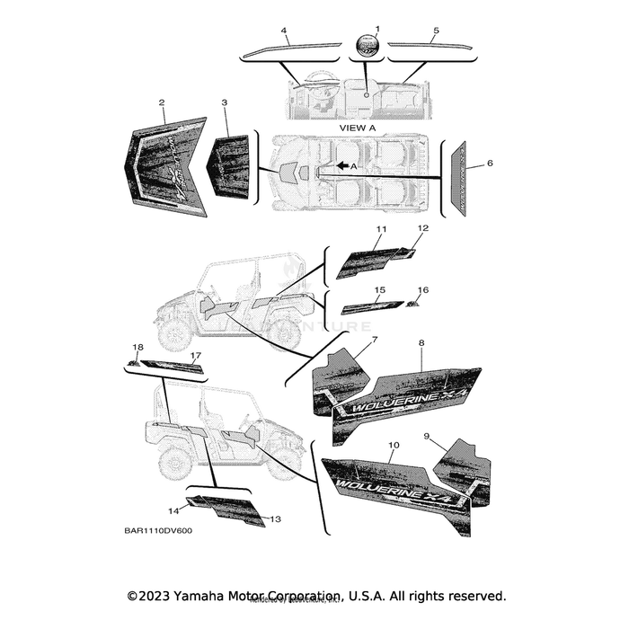 Graphic, Rear (LH) by Yamaha