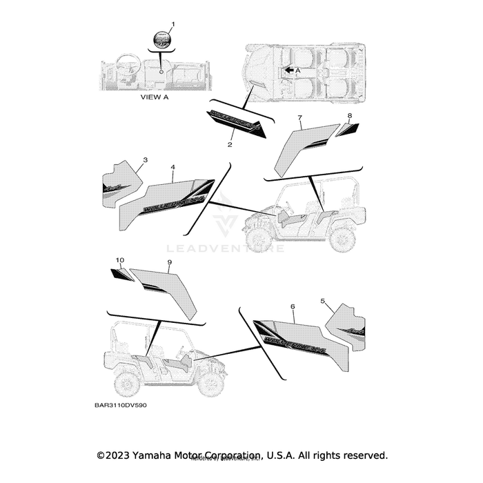 Graphic, Rear (LH) by Yamaha