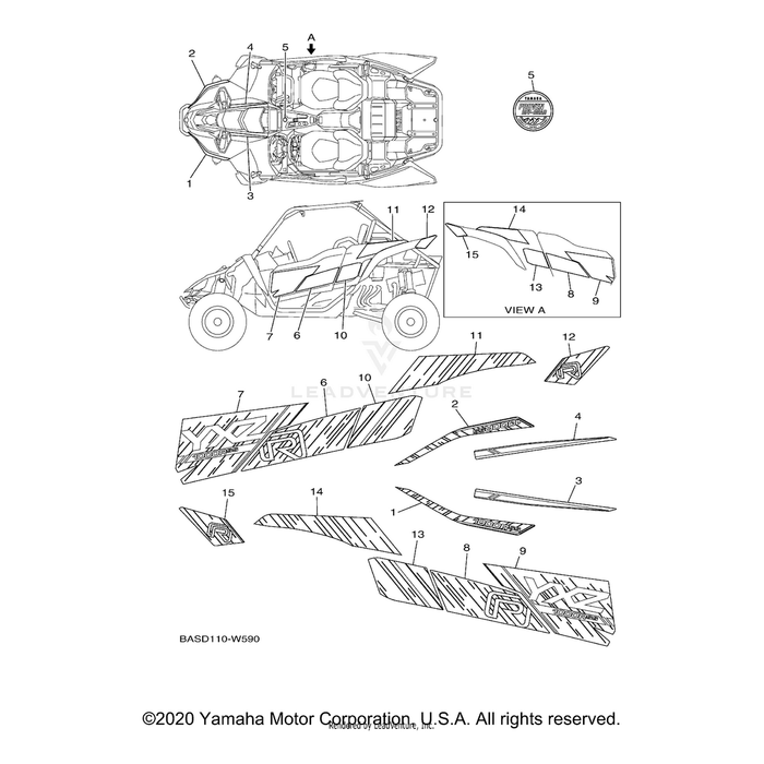 Graphic, Rear (LH) by Yamaha