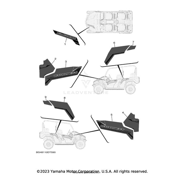 Graphic, Rear (LH) by Yamaha