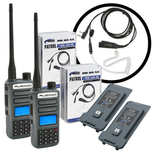 Great Outdoors Pack - Gmr2 Plus Gmrs And Frs Two Way Handheld Radios With Lapel Mics And Xl Batteries by Rugged Radios RUGGED-OUTDOOR-PACK 01039374006761 Rugged Radios