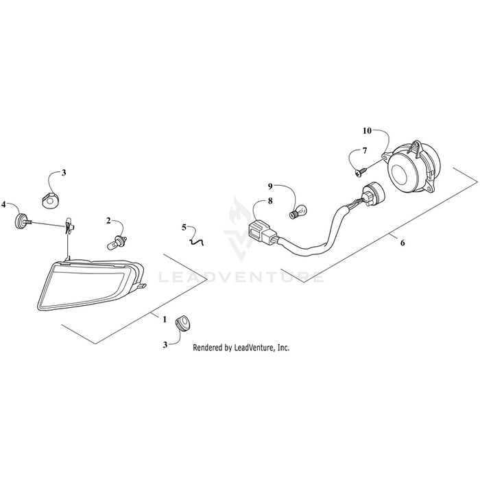 Gromment,Head Light-Lh(Sym Opp) By Arctic Cat