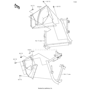 Guard,1Piece,Lh by Kawasaki 55020-2167 OEM Hardware 55020-2167 Off Road Express Peach St