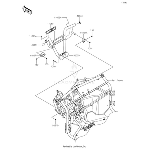 Guard,Front,T.I.Gray by Kawasaki 55020-2318-72C OEM Hardware 55020-2318-72C Off Road Express Peach St