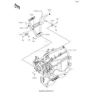 Guard,Front,T.P.Red by Kawasaki 55020-2318-66S OEM Hardware 55020-2318-66S Off Road Express Peach St