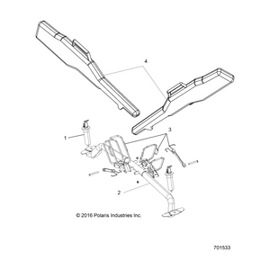 Gun Mount Bar Assembly by Polaris 2636446 OEM Hardware P2636446 Off Road Express